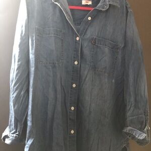 Levi's Blue Denim Boyfriend Shirt
